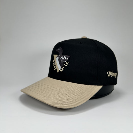 Black loon crest cap front angle