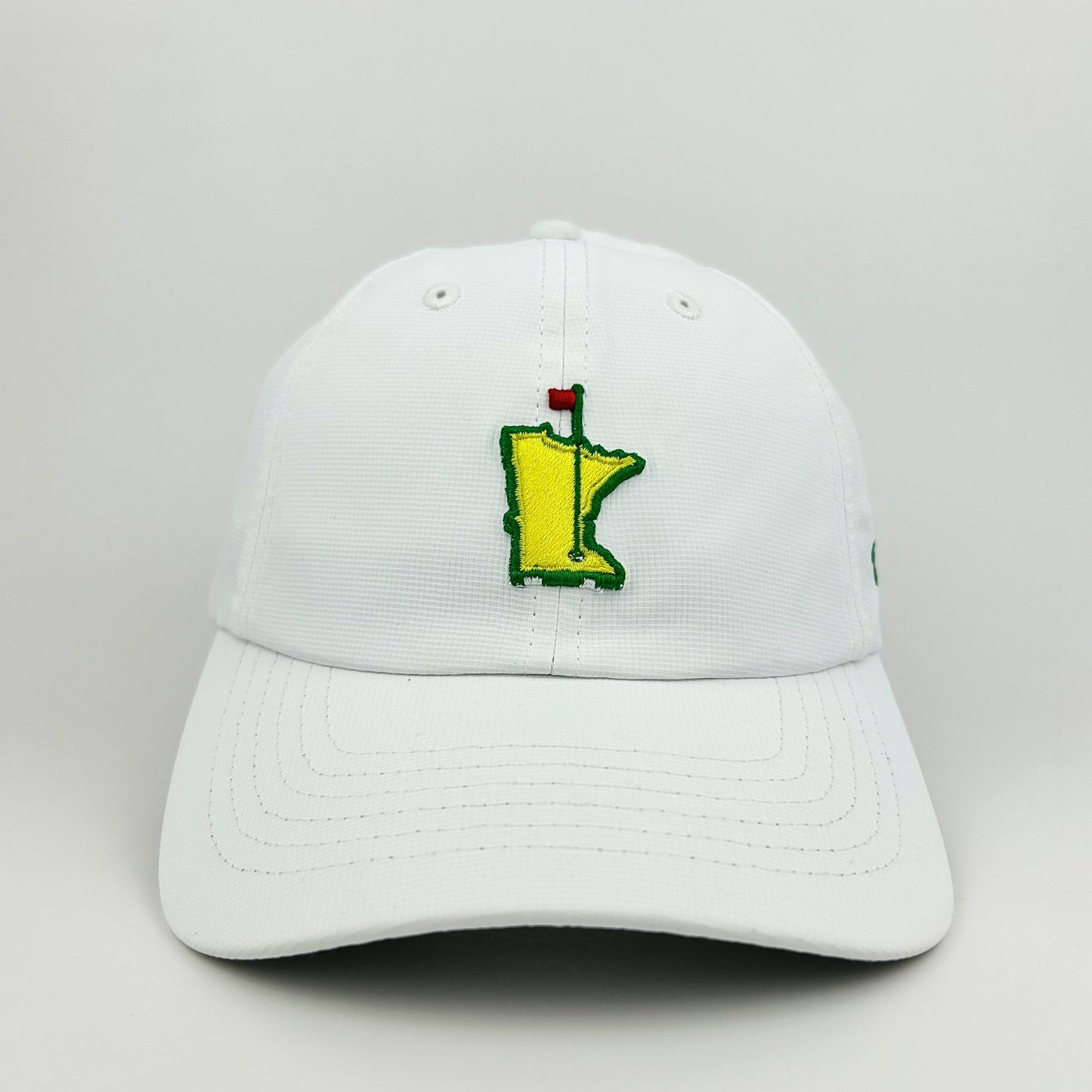 Womens white Minnesota Masters hat  front view