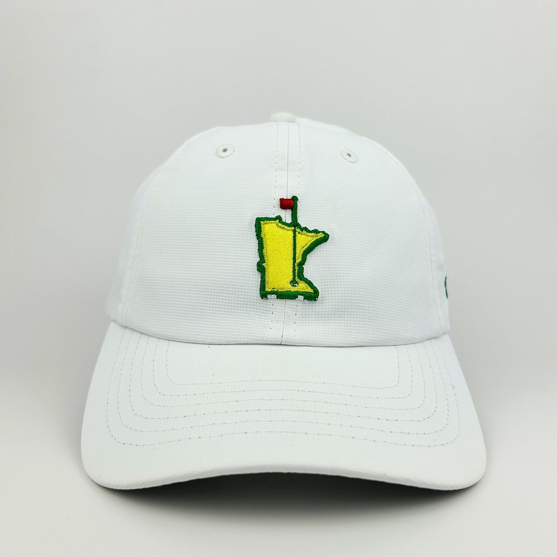 Womens white Minnesota Masters hat  front view