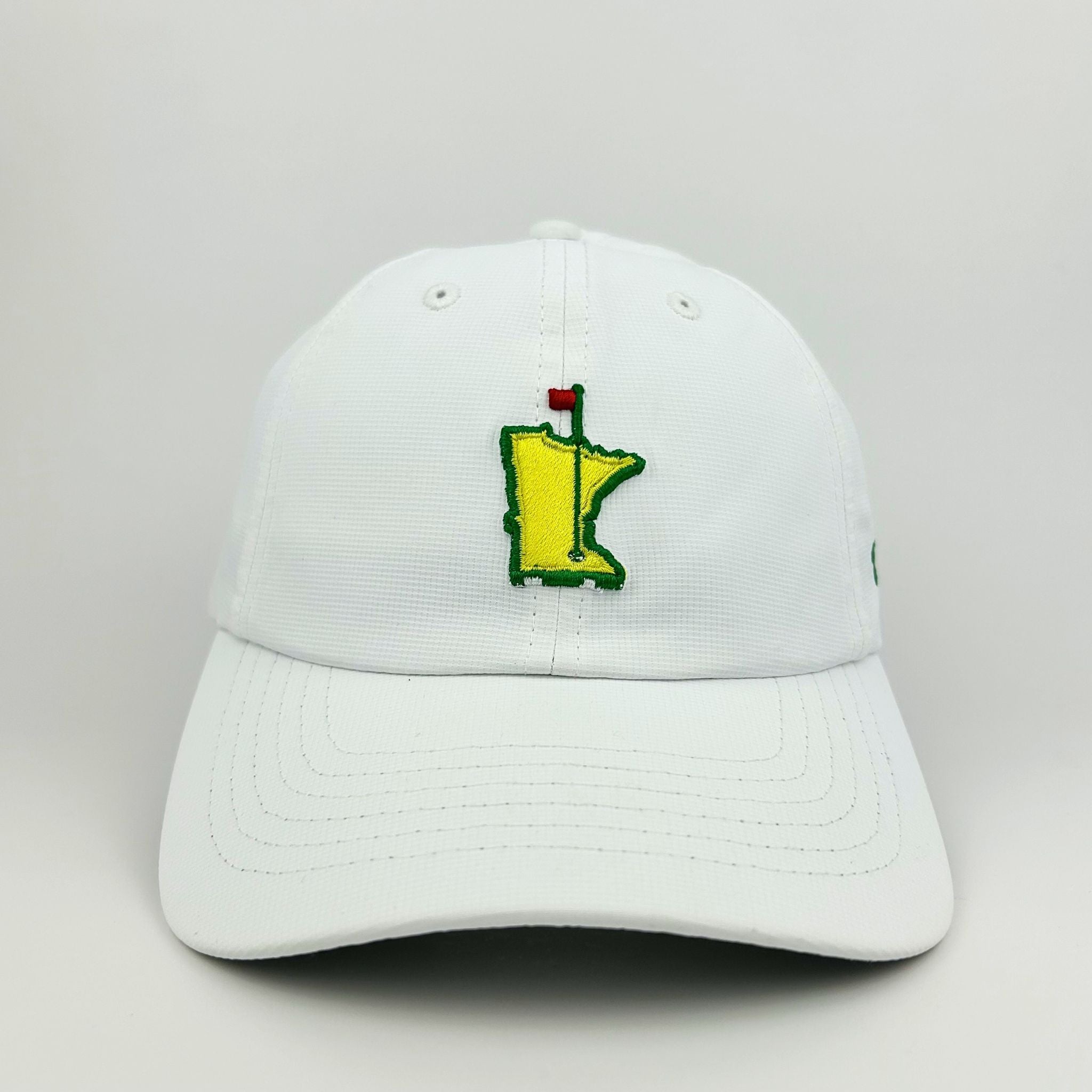 Womens white Minnesota Masters hat  front view
