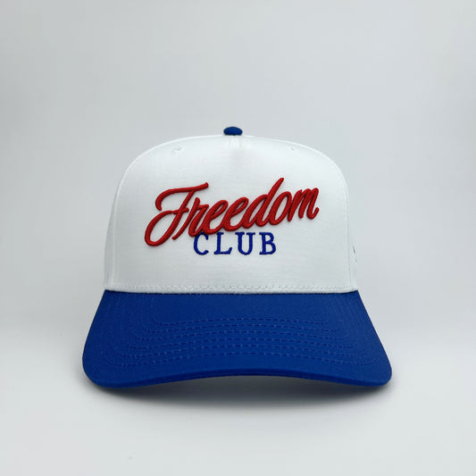 Freedom Club Vintage Snapback Hat | Patriotic  Red, White & Blue Cap