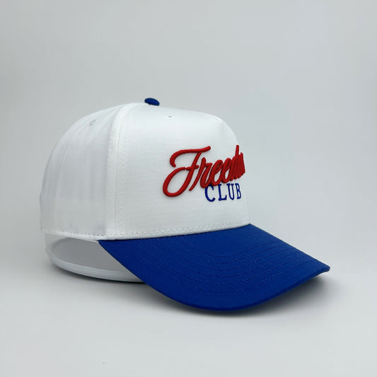 Freedom Club Vintage Snapback Hat | Patriotic  Red, White & Blue Cap
