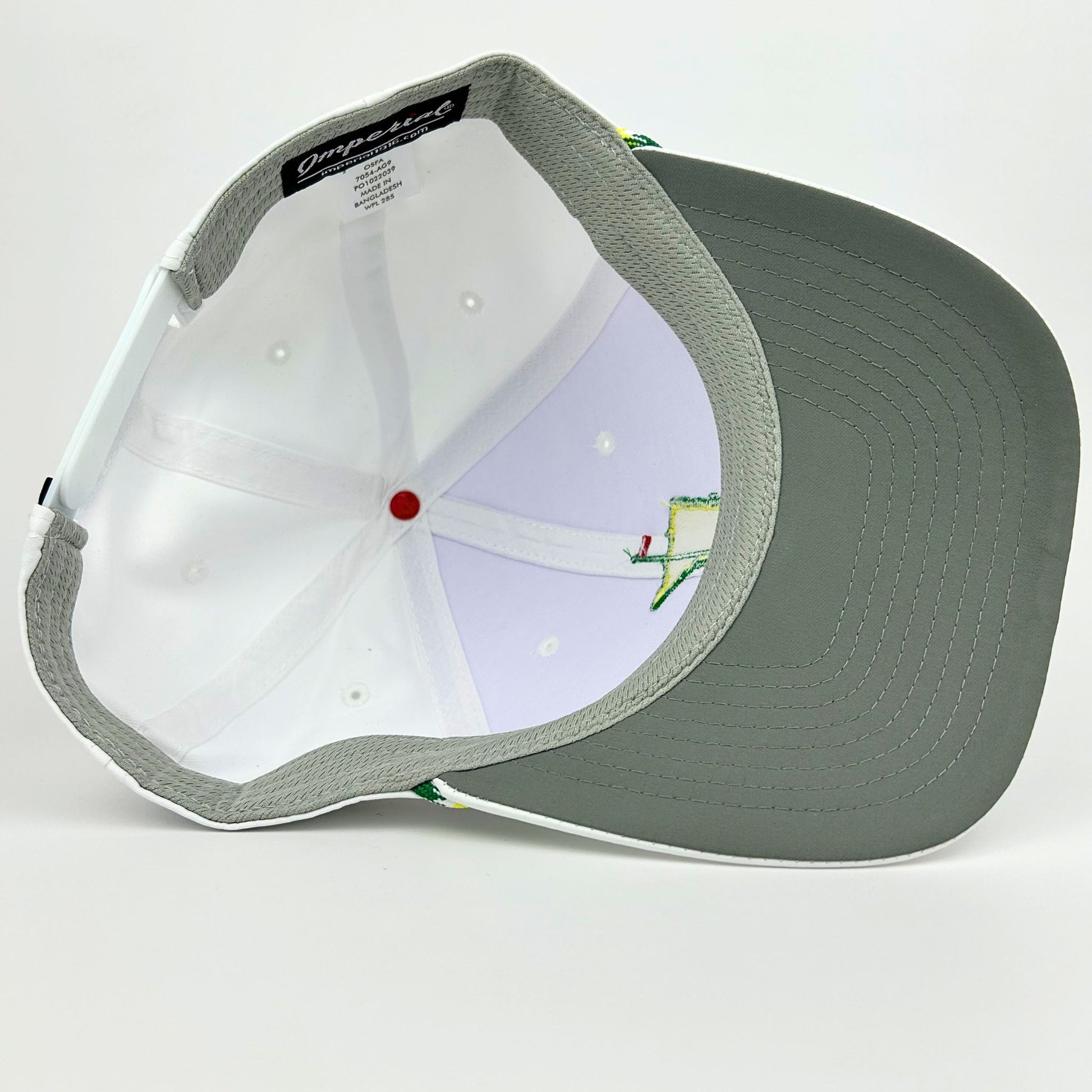 Gray cap with a clear visor on a white background