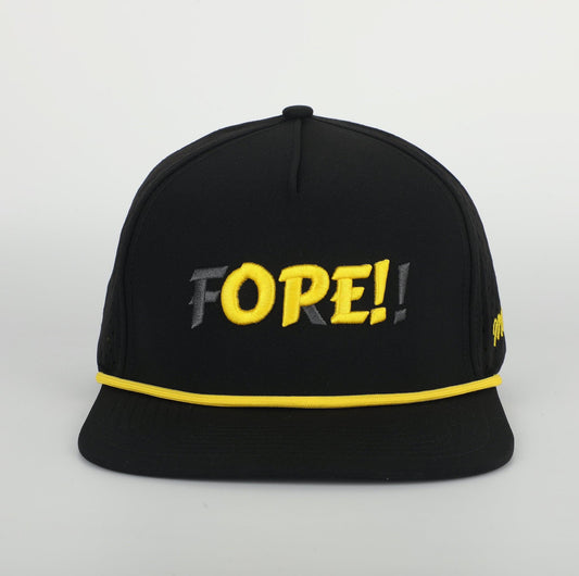 The Ope! | Perforated Flatbill 5-panel Snapback Rope Hat - Minny Golf Co