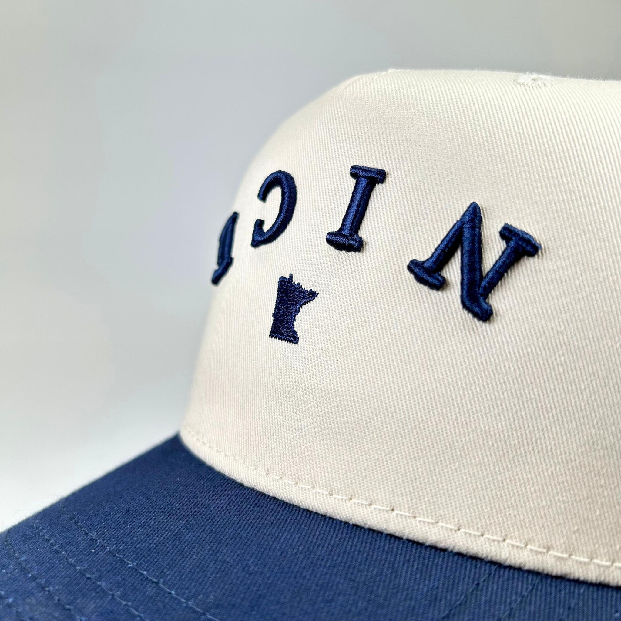 Minnesota NICE Vintage Snapback Cap – Navy | Minny Co.